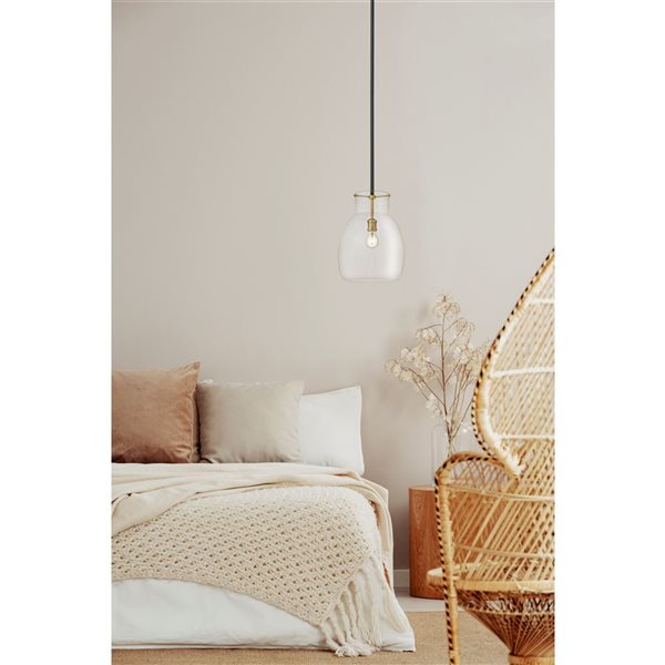 Z-Lite Plated Bronze Bella 1-Light Mini Pendant Light