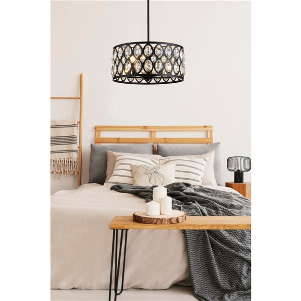 Z-Lite Matte Black Metal Dealey 5-Light Chandelier