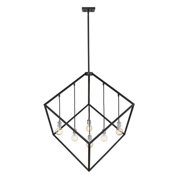 Z-Lite Bronze/Old Brass Vertical 7-Light Pendant Light