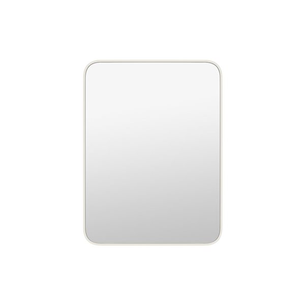 A&E Bath & Shower Modern 30-in White Rectangular Bathroom Mirror