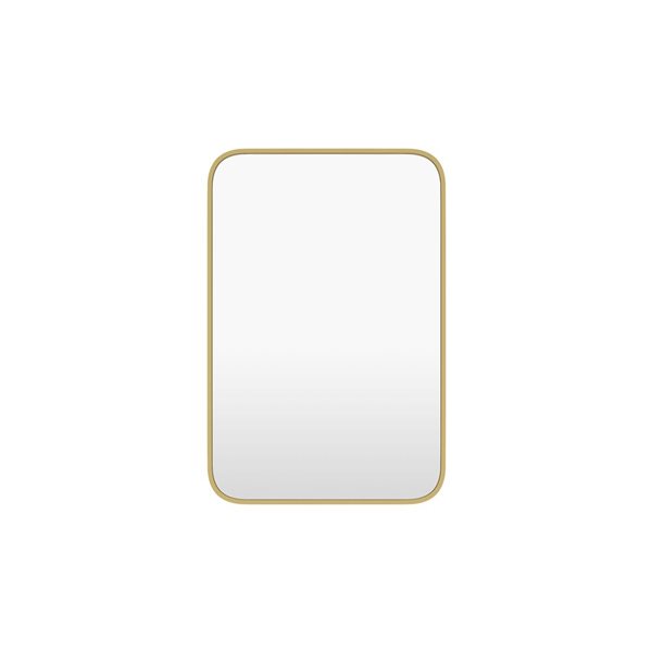 A E Bath Shower Modern 24 In Gold Rectangular Bathroom Mirror AJAX G   332017150 MainImage 001 L 