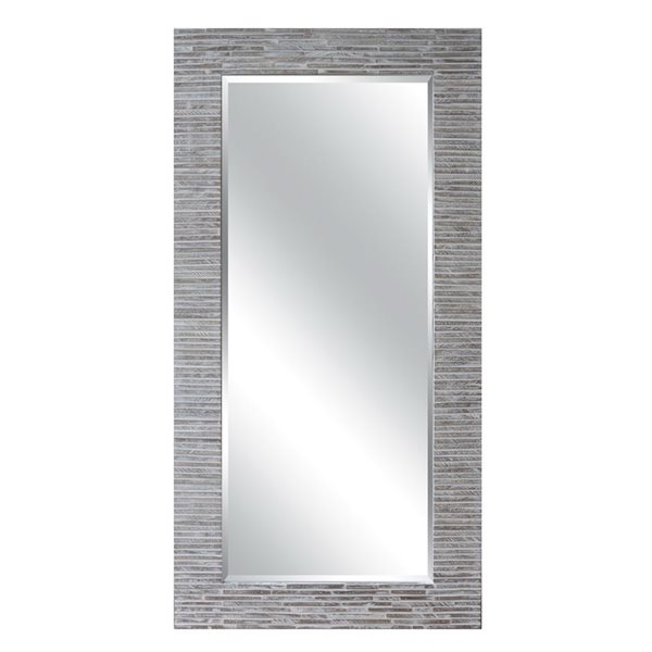 A&E Bath & Shower Modern 31.5-in Antique Grey Rectangular Bathroom Mirror