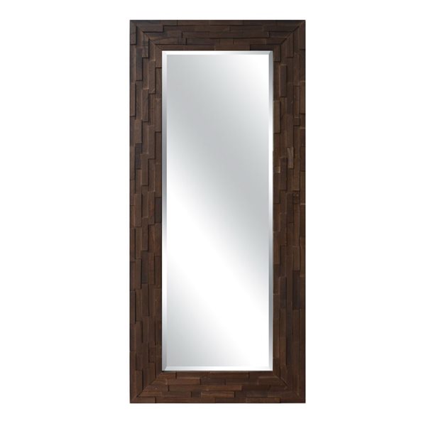 A&E Bath & Shower Modern 31.5-in Brown Rectangular Bathroom Mirror ...