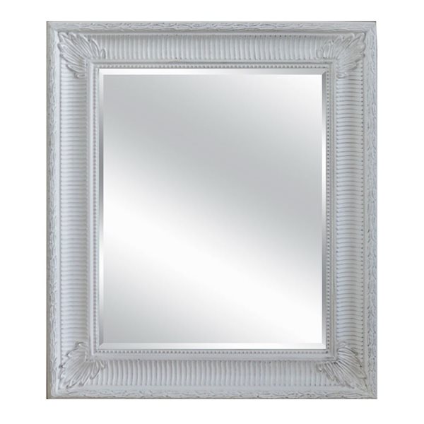 A&E Bath & Shower Modern 19.6-in Light Brushed Grey Rectangular Bathroom Mirror