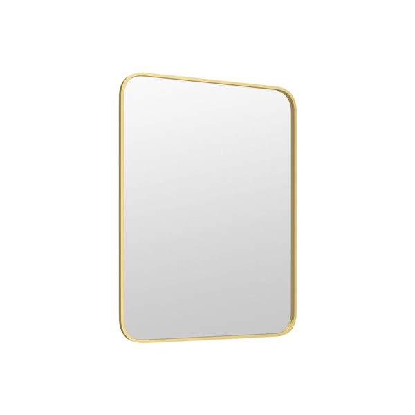 Miroir de salle de bain par A&E Bath & Shower rectangulaire or 30 po