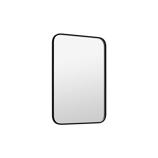 Miroir de salle de bain par A&E Bath & Shower rectangulaire noir mat 24 po