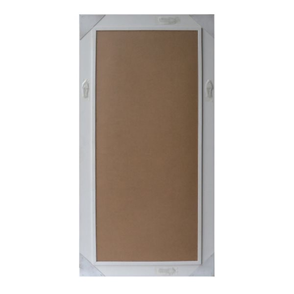 Miroir de salle de bain par A&E Bath & Shower rectangulaire blanc mat 35,4 po