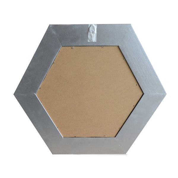 Miroir de salle de bain par A&E Bath & Shower hexagonale champagne 23 po