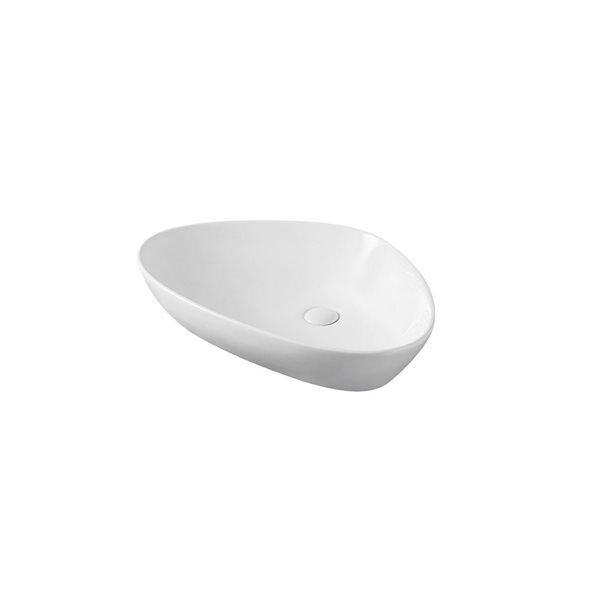 Lavabo pour salle de bain d'A&E Bath & Shower en céramique blanche 23.22 x 17.32 po