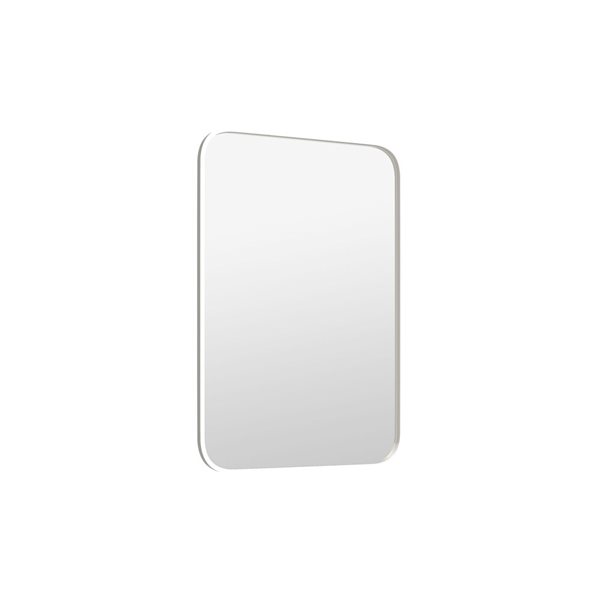 A&E Bath and Shower Modern 24-in White Rectangular Bathroom Mirror