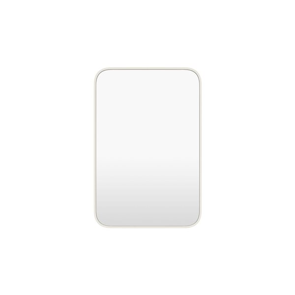 A&E Bath and Shower Modern 24-in White Rectangular Bathroom Mirror