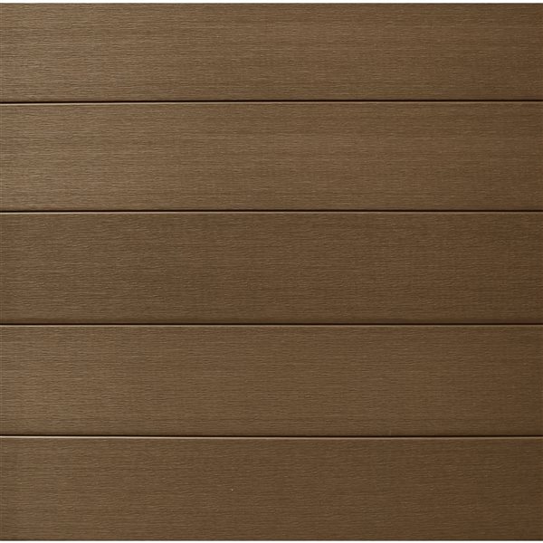 everhome Manhattan Grey and Savannah Brown Composite Fence Panel Sample 2-Pack - 5.9 x 5.8 in