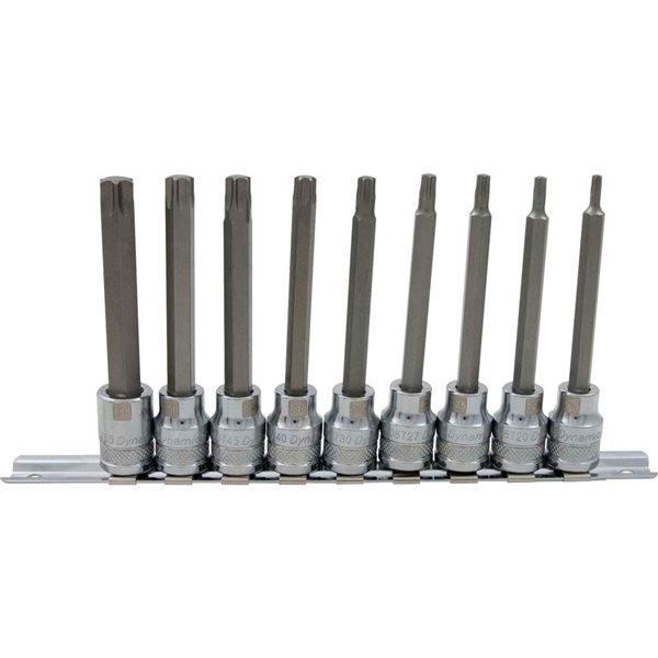 Dynamic Tools 9-piece SAE and Metric Combination 3/8-in Drive Deep Socket Set