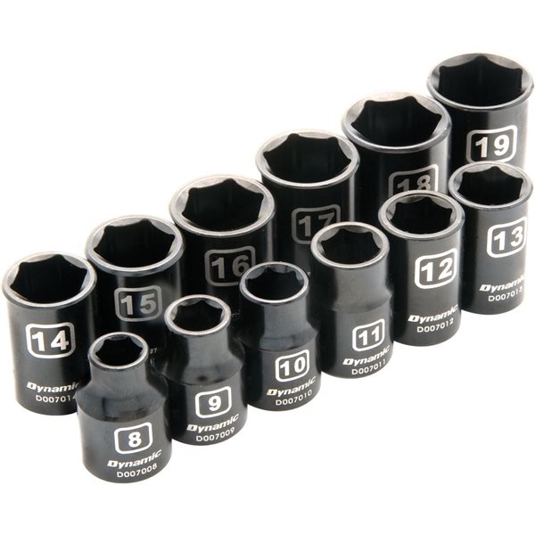 Dynamic Tools 12-piece Metric 3/8-in Drive 6-point Shallow Socket Set