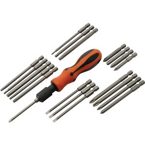 Dynamic Tools 21-Piece Screwdriver Set With Removable Bits with Comfort Grip Handle