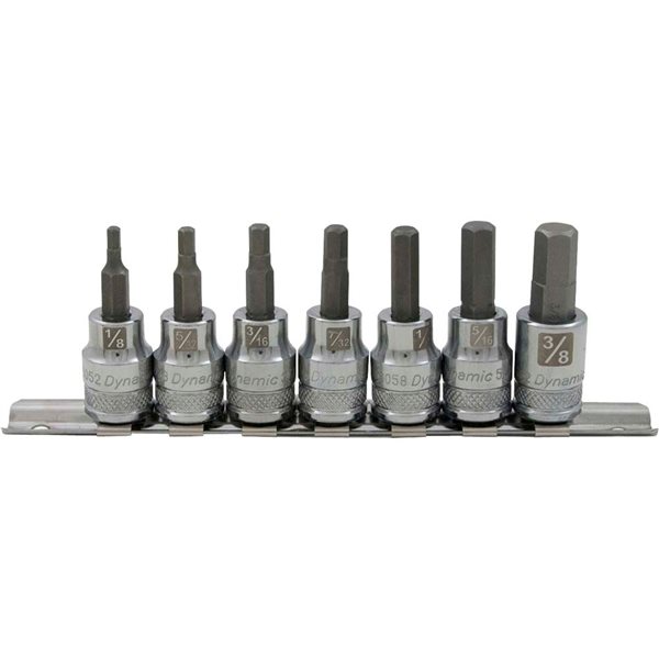 Dynamic Tools 7-piece SAE 3/8-in Drive Shallow Socket Set