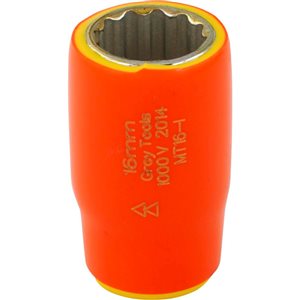 Gray Tools Metric 3/8-in Drive 12-point 16 mm Shallow Socket