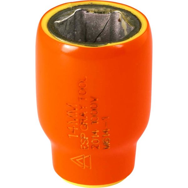 Gray Tools Metric 1/4-in Drive 6-point 14 mm Shallow Socket