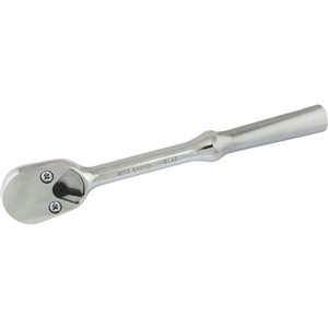 Clé à cliquet réversible chromée 32D mixte SAE et métrique Gray Tools à carré conducteur 1/2 po, 10 po L.