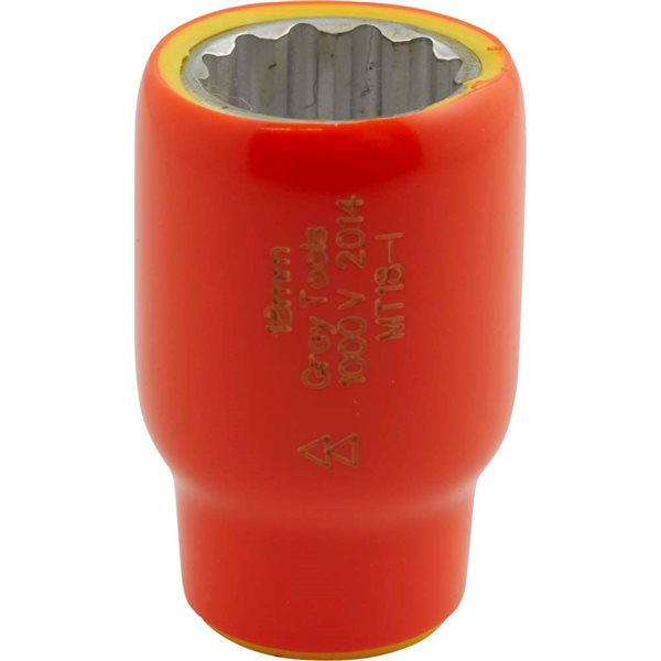 Gray Tools Metric 3/8-in Drive 12-point 18 mm Shallow Socket