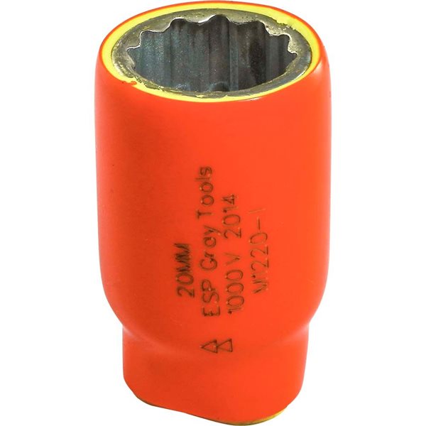 Gray Tools Metric 1/2-in Drive 12-point 20 mm Shallow Socket