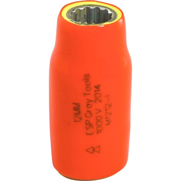Gray Tools Metric 1/2-in Drive 12-point 12 mm Shallow Socket M1212-I | RONA