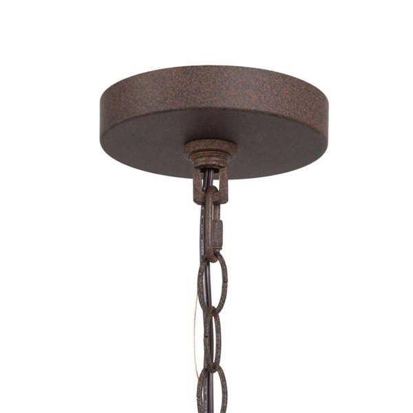 Lustre suspendu Ribbon de LNC champêtre moderne carré gris vieilli et bronze 4 lumières