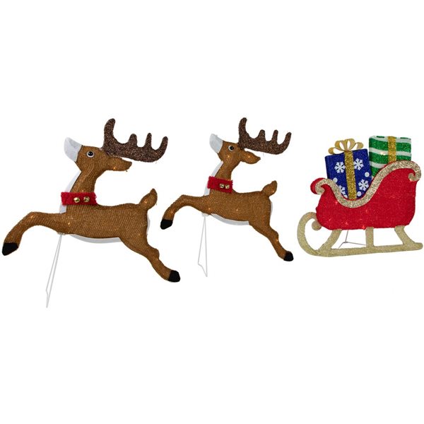 Northlight 22.75-in Freestanding Reindeer with Clear Incandescent Lights