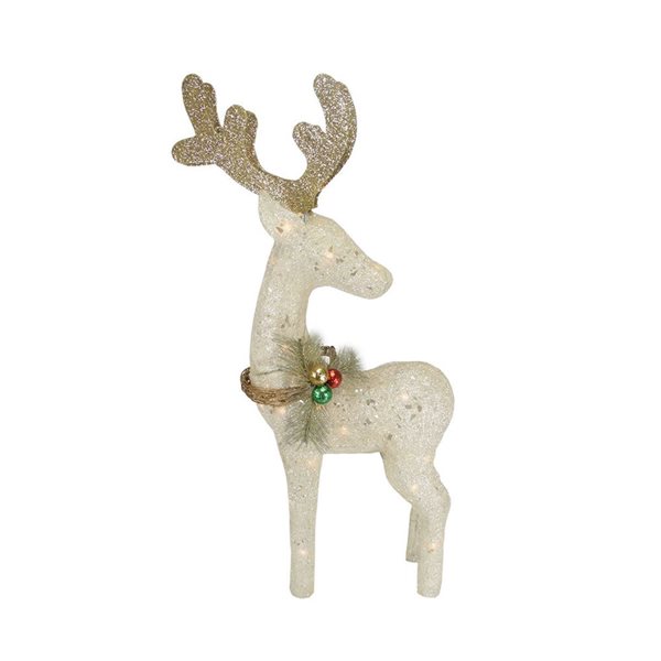 Northlight 37.5-in Freestanding Reindeer with Clear Incandescent Lights