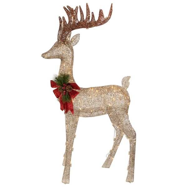 Northlight 48-in Freestanding Deer Front Door Decoration Kit with White LED