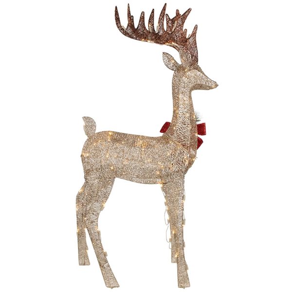 Northlight 48-in Freestanding Deer Front Door Decoration Kit with White LED