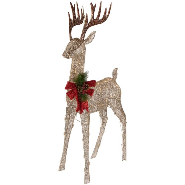 Northlight 48-in Freestanding Deer Front Door Decoration Kit with White LED