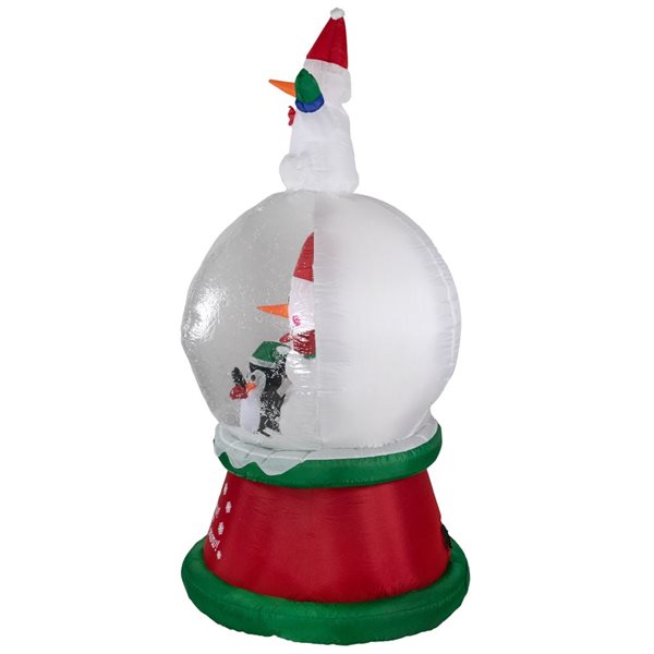 Northlight 6.75-ft Lighted Santa and Friends Snow Globe Inflatable Decor