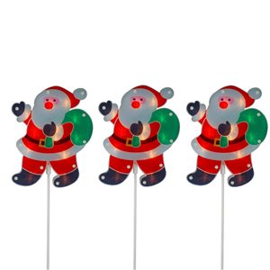 Northlight 25-in Freestanding Santa Front Door Decoration Kit with Clear Incandescent Lights