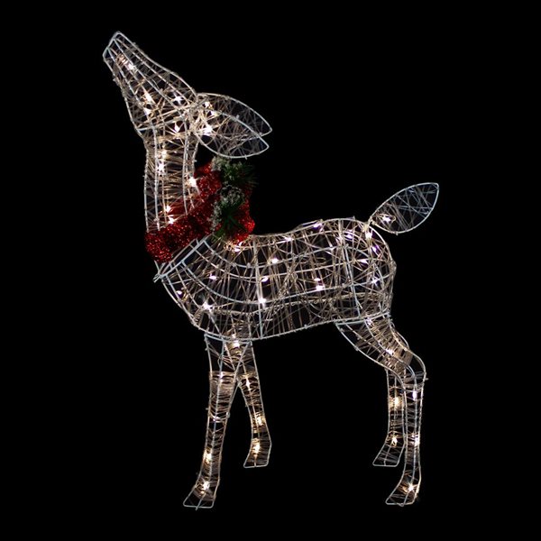 Northlight 35-in Freestanding Reindeer with Clear LED