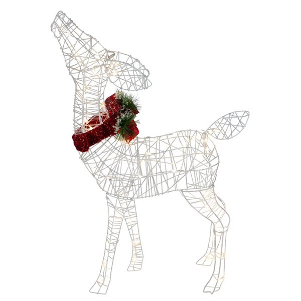 Northlight 35-in Freestanding Reindeer with Clear LED