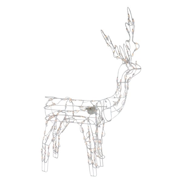 Northlight Animatronic 48-in Freestanding Reindeer with Clear Incandescent Lights