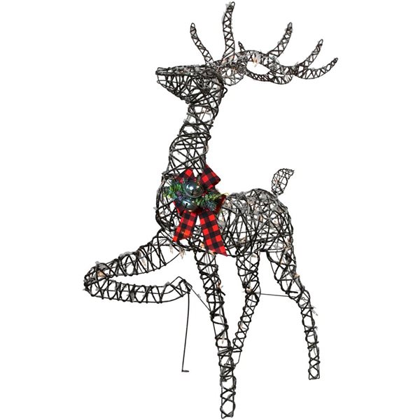 Northlight 60.25-in Freestanding Reindeer with Clear Incandescent ...