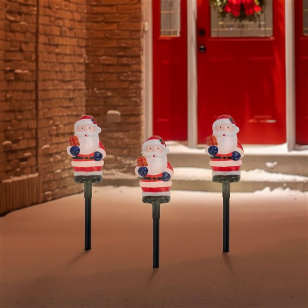 Northlight 6-in Freestanding Santa Front Door Decoration Kit with Clear Incandescent Lights