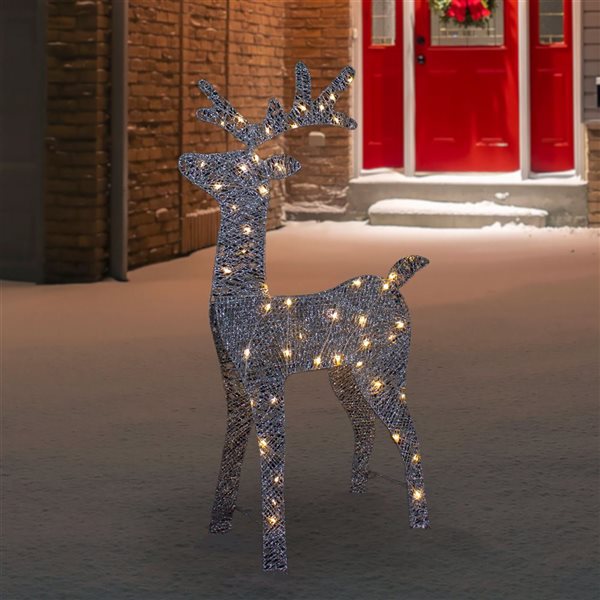 Northlight 39.5-in Freestanding Reindeer with White LED