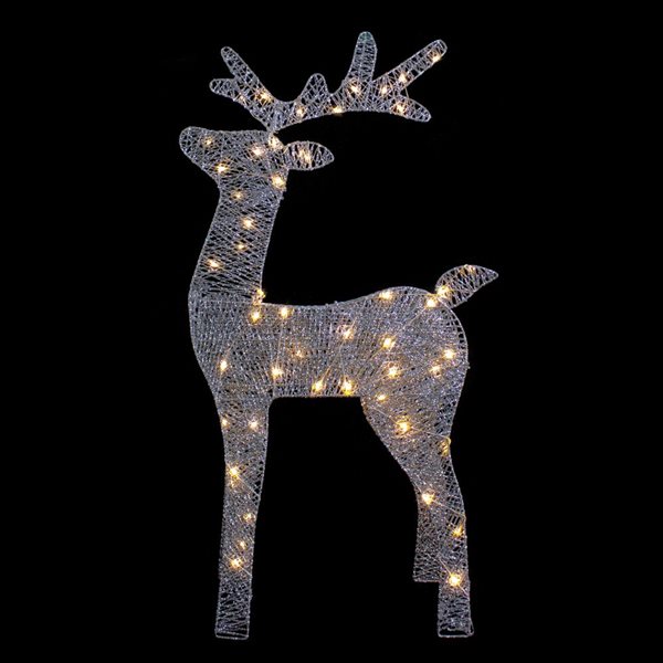 Northlight 39.5-in Freestanding Reindeer with White LED