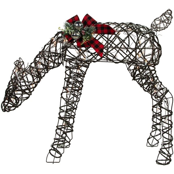 Northlight 34.25-in Freestanding Reindeer with Clear Incandescent Lights