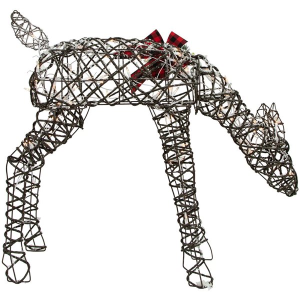 Northlight 34.25-in Freestanding Reindeer with Clear Incandescent Lights