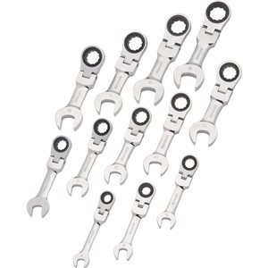 Dynamic Tools 12-piece Set 12-point Metric Flexible Head Combination Wrench Set