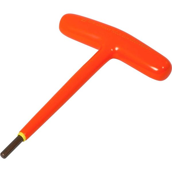 Gray Tools 3/16-in S2 T-handle Hex Key, 1000V Insulated