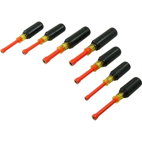 Jeu de tournevis à douille métriques, Gray Tools 7 pièces, isolés à 1 000 volts