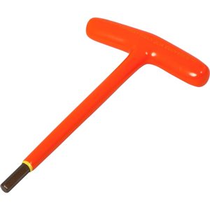 Gray Tools 1/4-in S2 T-handle Hex Key, 1000V Insulated