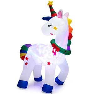 Costway 6-ft H Lighted Inflatable Magic Unicorn