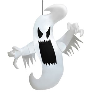 Costway 5-ft Halloween Inflatable Ghost Blow-up Hanging Decoration with Built-in LED Lights
