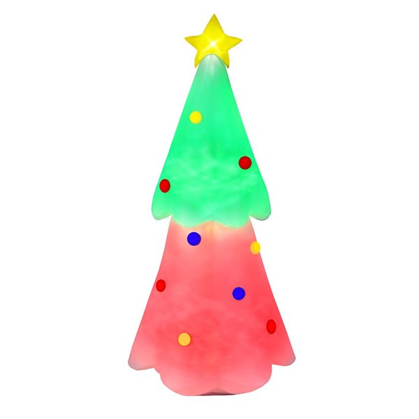 Costway 6.2-ft H Lighted Inflatable Xmas Tree with Topper Star